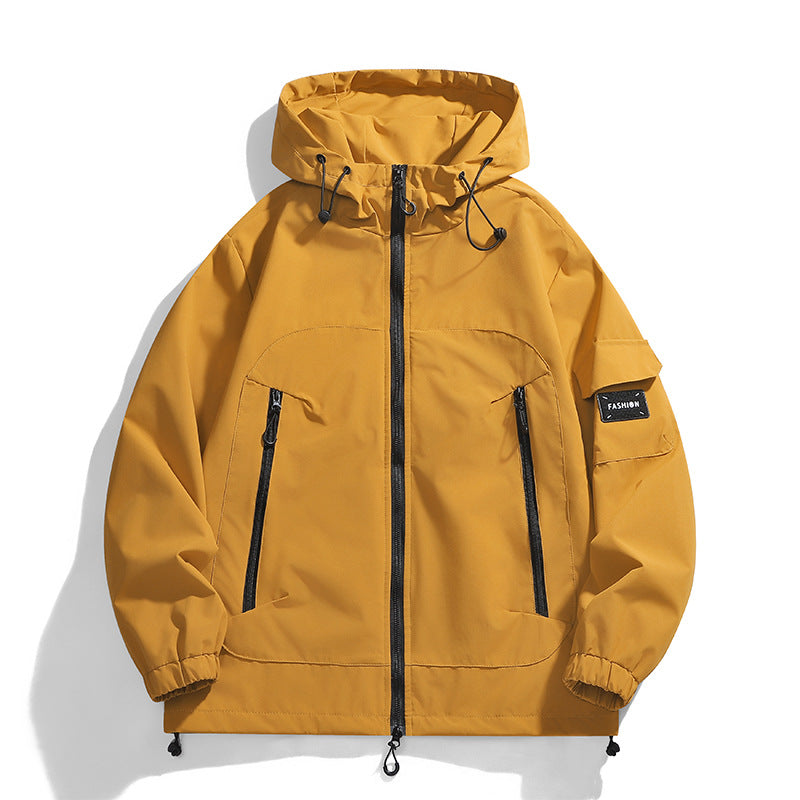 Unisex Windproof Waterproof Hooded Outdoor Hiking Fishing Jacket