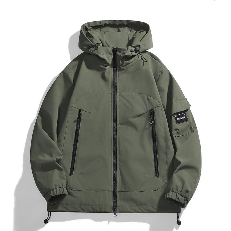 Unisex Windproof Waterproof Hooded Outdoor Hiking Fishing Jacket