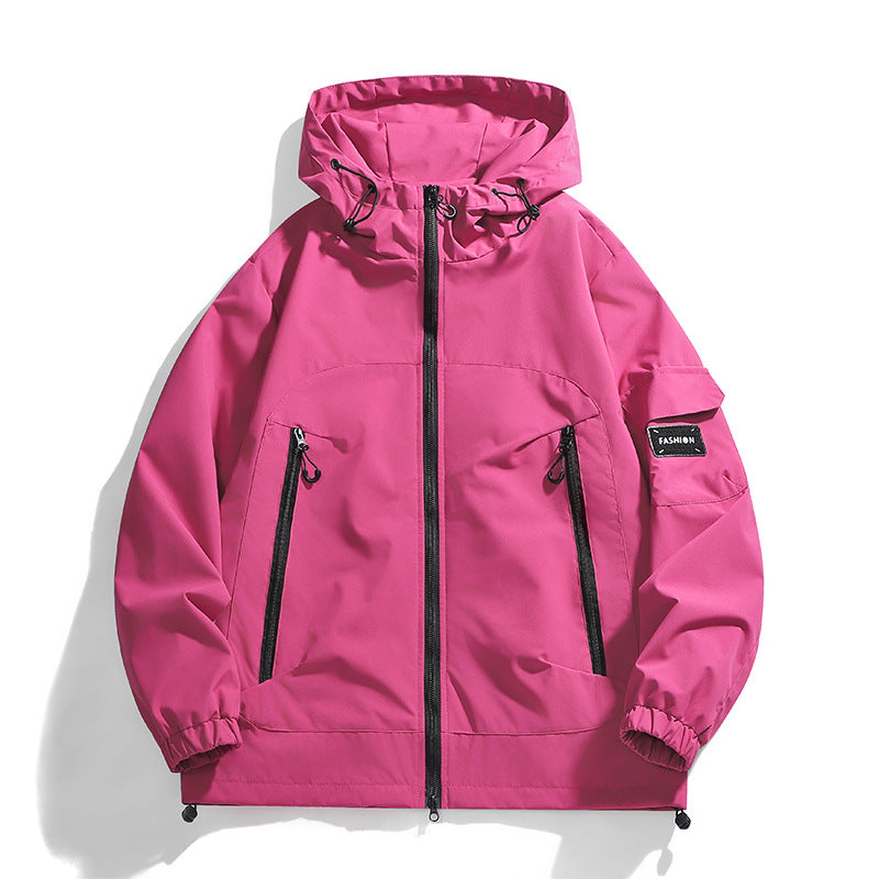 Unisex Windproof Waterproof Hooded Outdoor Hiking Fishing Jacket