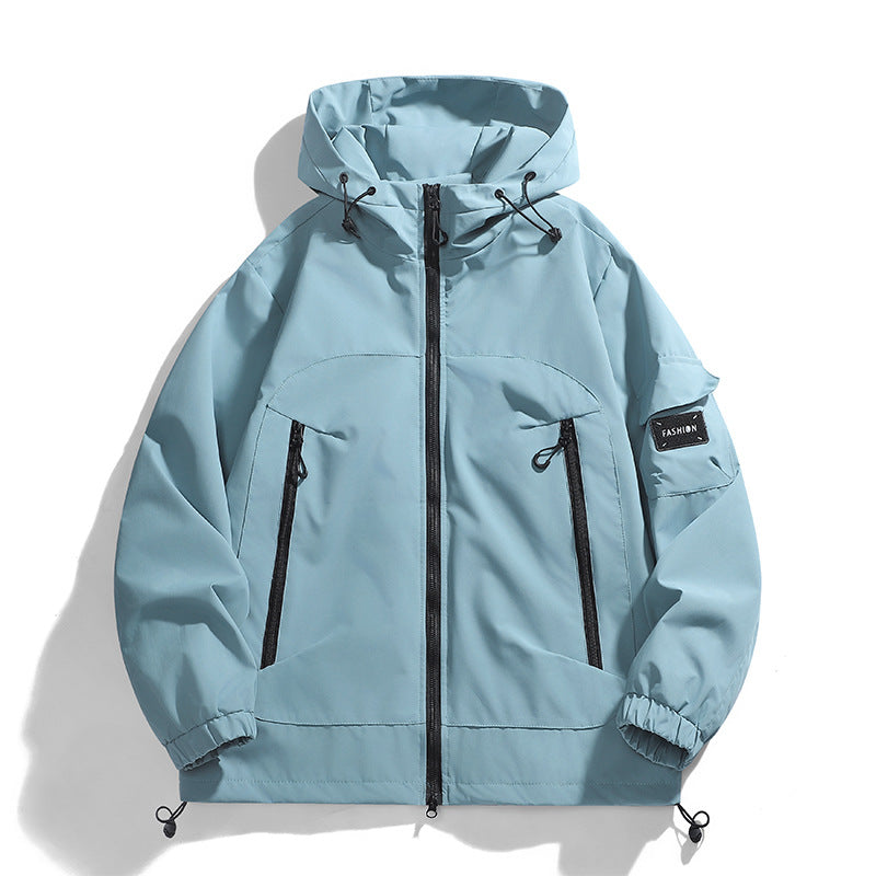 Unisex Windproof Waterproof Hooded Outdoor Hiking Fishing Jacket
